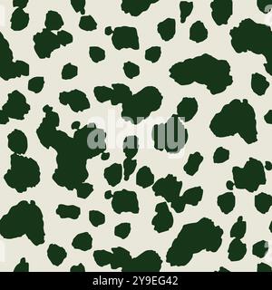 Green vector seamless texture with Spots. Abstract illustration with colored bubbles in nature style. Pattern for Design for textile, fabric, wallpape Stock Vector