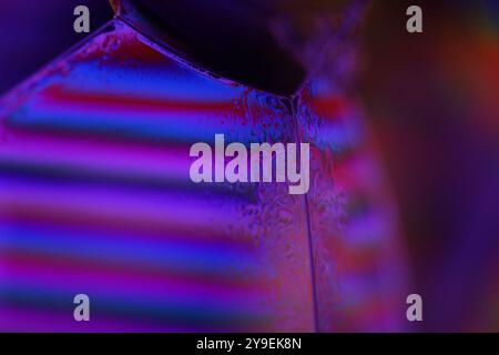 Red and purple fluid pattern, fluid background, plasma, fluid movement, red sphere, smooth movement, one bright line in the dark background Stock Photo