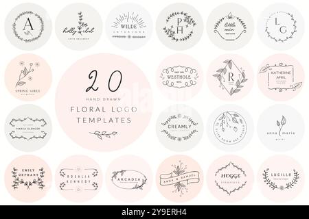 floral doodles vectors Stock Vector