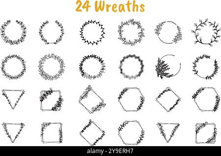 floral doodles vectors Stock Vector