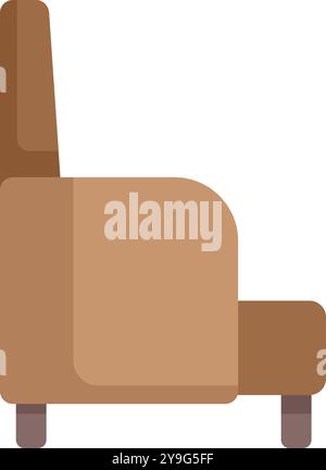 Comfortable armchair with armrests standing in furniture shop Stock Vector