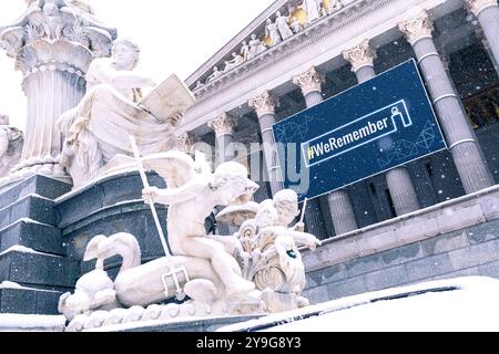 Austrian Parliament Building in Vienna Stock Photo