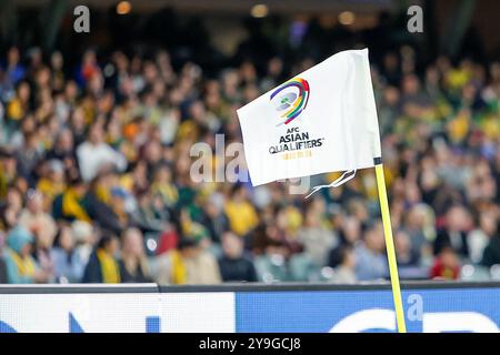 Adelaide Oval, Adelaide, Australia 10th October2024, International, World Cup Qualification, AFC Australia vs China PR,  Corner flag for the AFC Asian qualifiers rounds, on the 'Road to 26'   Credit; Mark Willoughby/ALAMY Live News Stock Photo