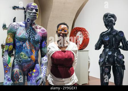 London, UK. 10th Oct, 2024. 1-54 Contemporary African Art Fair celebrates its 12th Edition at Somerset House with the special installation. Over 60 galleries and 160 artists from Africa and the diaspora are on display at the fair this year. Credit: Imageplotter/Alamy Live News Stock Photo