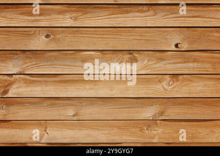 Wood wall background. Abstract natural wooden planks texture. Surface of old natural wood for background, poster, banner, brochure and graphic design. Stock Photo
