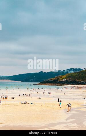 View of Harbour Sand beach in St Ives, Cornwall, England Stock Photo