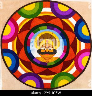Beautiful image of Onam Pookalam Stock Photo