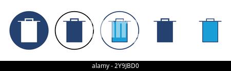 Trash icon vector. trash can icon. delete icon vector. garbage Stock Vector