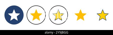 Star Icon vector. rating icon vector. favourite star icon Stock Vector