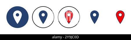 Pin icon vector. Location icon vector. destination icon. map pin Stock Vector