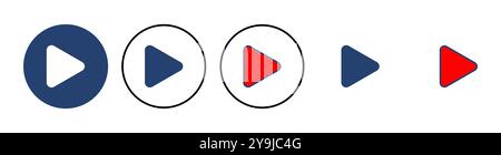 Play Icon vector. Play button vector icon Stock Vector