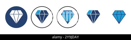 Diamond icon vector. diamond gems vector icon. Stock Vector