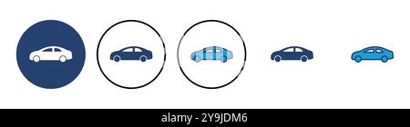Car icon vector. car vector icon. small sedan Stock Vector