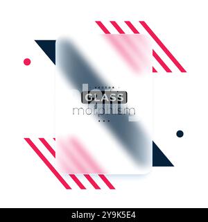 trendy glassmorphism background with abstract gradient design vector Stock Vector