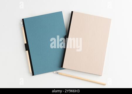 Various notes on a white background Stock Photo