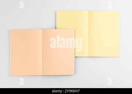 Various notes on a white background Stock Photo