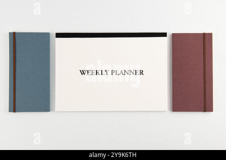 Various notes on a white background Stock Photo