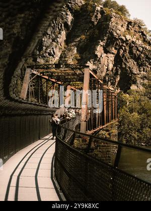 Bridge over Potomac River in Harpers Ferry West Virginia Stock Photo