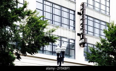 Knoxville, TN, USA-Sept. 17, 2024: Mounted sign on building for Sterchi's Lofts, close-up. Stock Photo