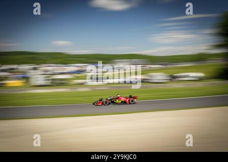 PIETRO FITTIPALDI (30) of Miami, Florida practices for the XPEL Grand Prix at Road America in Elkhart Lake, WI Stock Photo