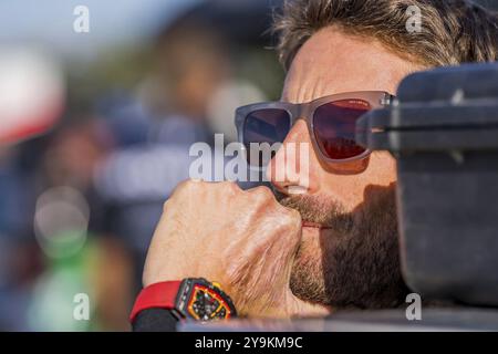 ROMAIN GROSJEAN (77) of Geneva, Switzerland prepares for the Inaugural Thermal Club $1 Million Challenge at The Thermal Club in Thermal, CA Stock Photo