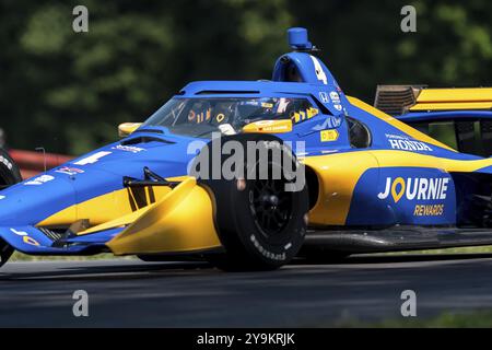 KYFFIN SIMPSON (R) (4) of Bridgetown, Barbados practices for the Honda Indy 200 at Mid-Ohio Sports Car Course in Lexington, OH Stock Photo