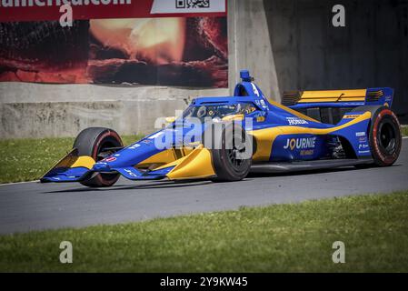 KYFFIN SIMPSON (R) (4) of Bridgetown, Barbados practices for the XPEL Grand Prix at Road America in Elkhart Lake, WI Stock Photo