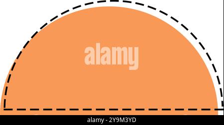 semicircle icon illustration design Stock Vector