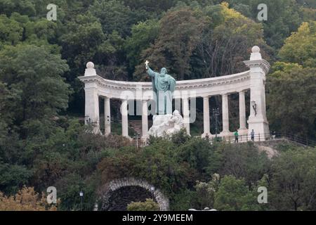 Statue of St Gellert in Budapest, Hungary Stock Photo