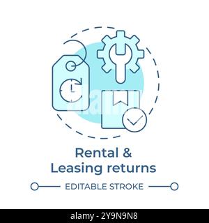 Rental and leasing returns soft blue concept icon Stock Vector
