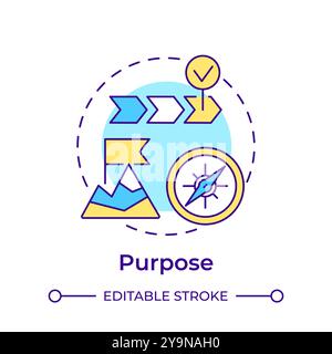 Purpose multi color concept icon Stock Vector