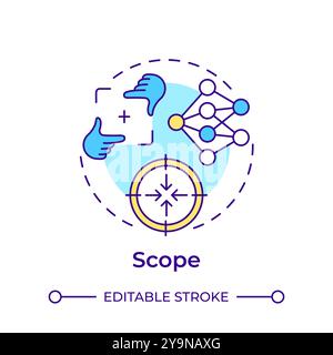 Scope multi color concept icon Stock Vector