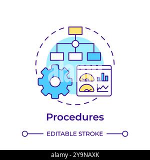 Procedures multi color concept icon Stock Vector