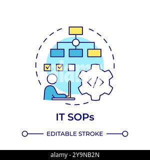 IT sops multi color concept icon Stock Vector