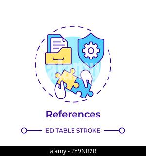 References multi color concept icon Stock Vector