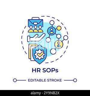 HR sops multi color concept icon Stock Vector