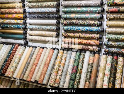 Assortment of colorful patterned wallpapers Stock Photo