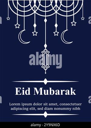 Eid Mubarak Greetings Stock Vector