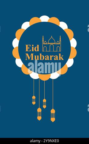 Eid Mubarak Greetings Stock Vector