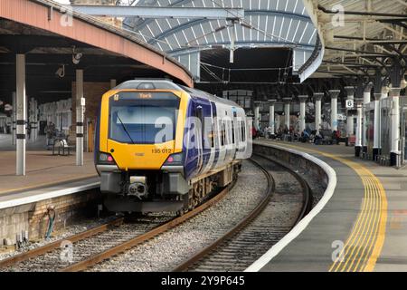Northern Rail class 195 diesel multiple unit 195012 at York station, UK. Stock Photo