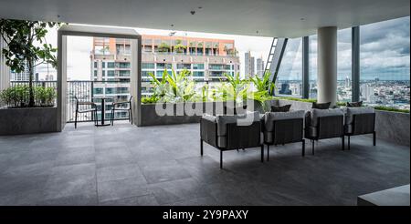 Image result for rooftop terrace at luxury condo in Sathorn / Bangkok Stock Photo - Alamy