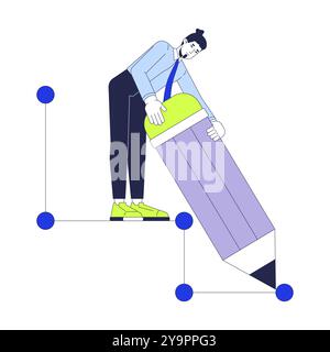 Make your own way 2D illustration concept Stock Vector