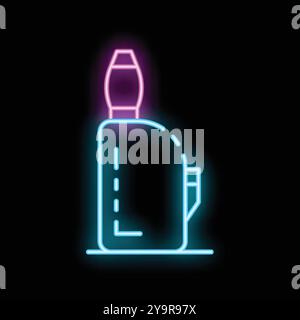 Vape shop neon sign vector. Vaping Store Logo Emblem Neon, Its Vape Shop  Concept With Lungs and Fruits, Fighting Smoking. Trendy designer elements  for Stock Vector Image & Art