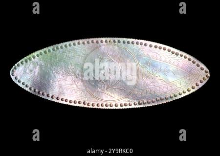 Chinese Export Mother of Pearl Gaming Counter Stock Photo