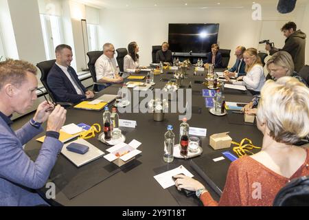 Brussels, Belgium. 11th Oct, 2024. This picture is taken during the first Minister's council meeting of the new Flemish Government, in Brussels on Friday 11 October 2024. BELGA PHOTO NICOLAS MAETERLINCK Credit: Belga News Agency/Alamy Live News Stock Photo