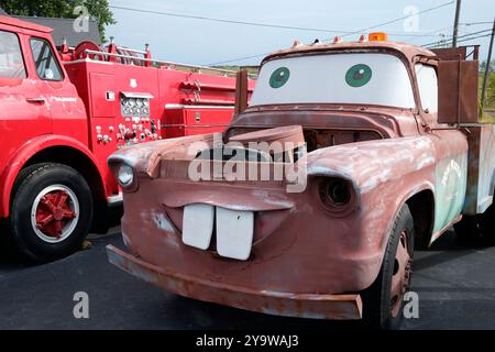The tow truck on Route 66  in Galena, Kansas that inspired Tow Mater from the movie Cars Stock Photo