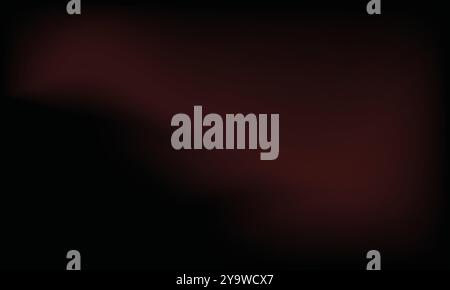 Abstract Dark Smooth Gradient Background. transitioning from dark black to a deep, rich burgundy. Stock Vector