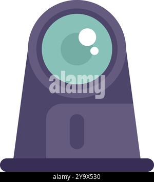 This modern security camera is ensuring safety and protection with its advanced surveillance capabilities Stock Vector