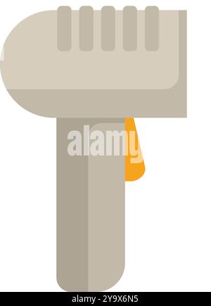 Simple flat illustration of a barcode scanner for retail use Stock Vector