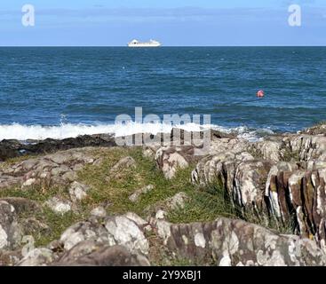 Villa Vie Odyssey Residential Cruise Ship in Belfast Lough near Bangor Stock Photo